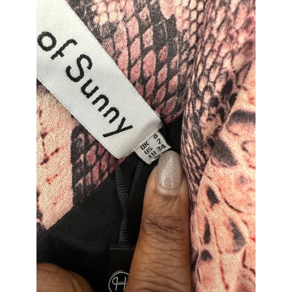 House of Sunny Pink Python Snake Print Oversized Slouchy Jacket Blazer Size 2 - Picture 4 of 12